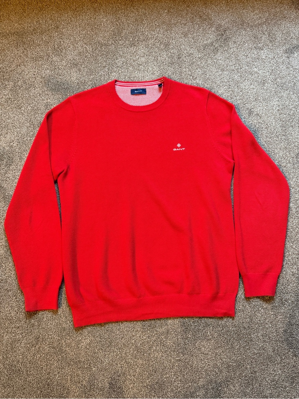 Gant Men's Bright Red Crewneck Sweater